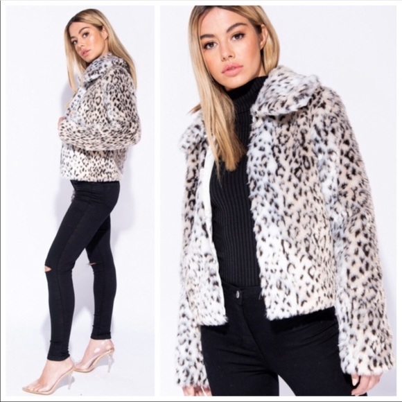 🎉Last one size 6🎈Faux fur jacket - Picture 2 of 3